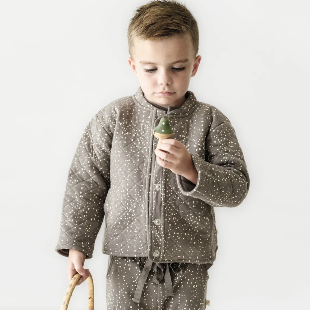 MakeMake Organic Kids Merino Wool Jacket - Speckle size 2-3 years NWT